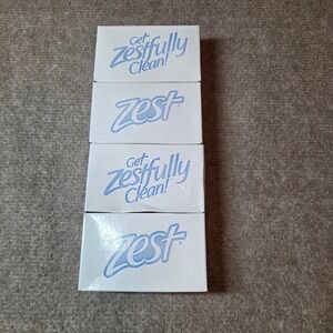 Vintage Zest 4 Soap Bars 5.0 oz NOS  New in Box "Get Zestfully Clean"